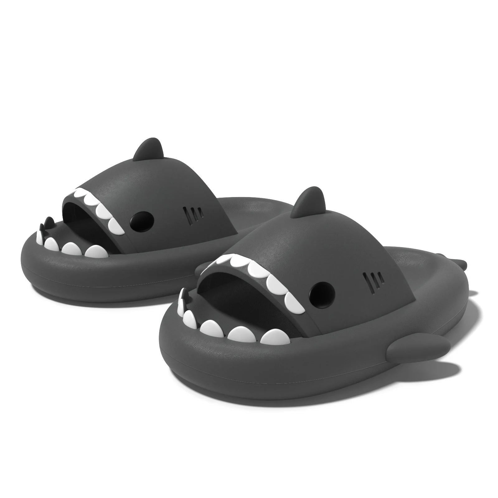 Summer Home Women Shark Slippers Anti-skid EVA Solid Color Couple Parents Outdoor Cool Indoor Household Funny Shoes - Slobuy