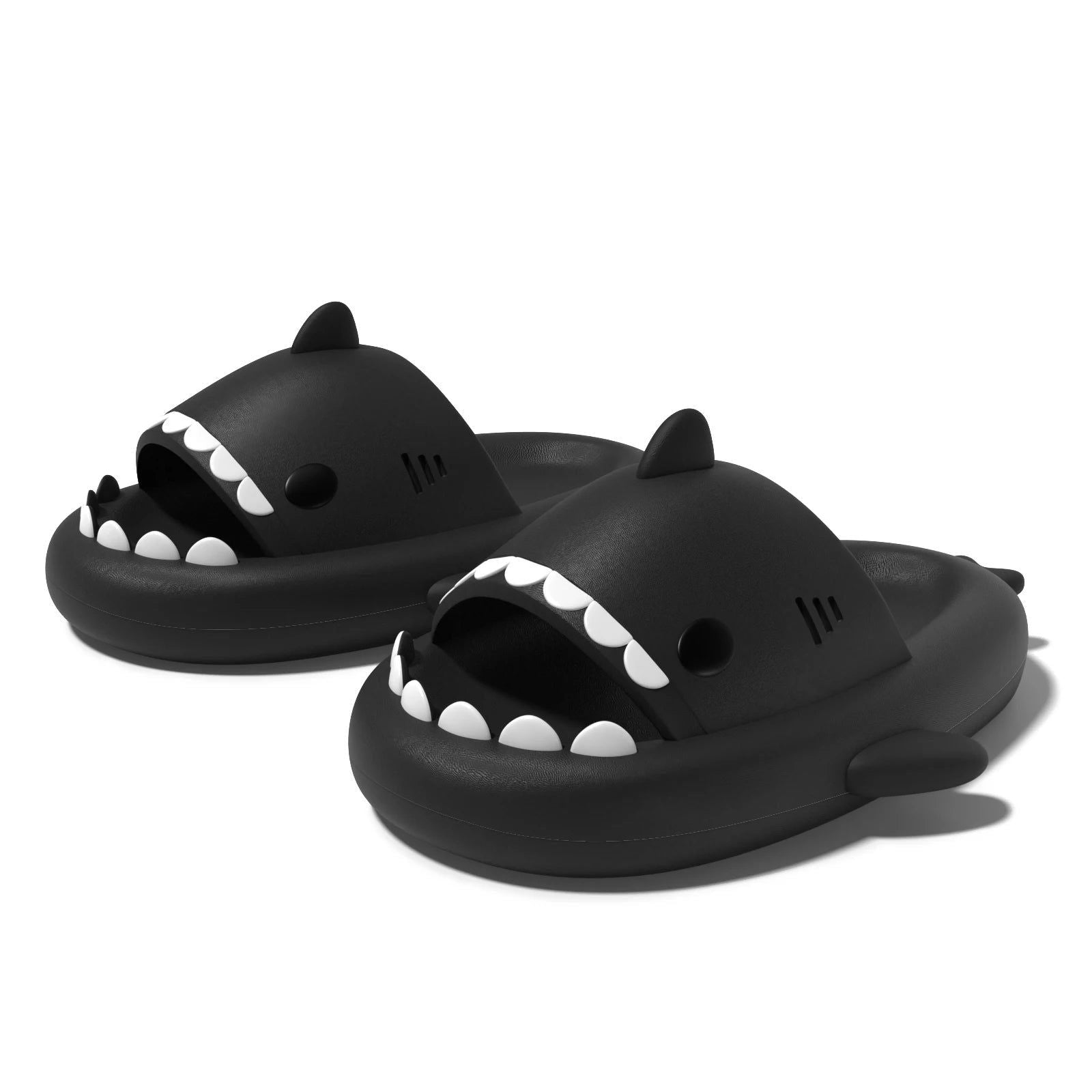 Summer Home Women Shark Slippers Anti-skid EVA Solid Color Couple Parents Outdoor Cool Indoor Household Funny Shoes - Slobuy