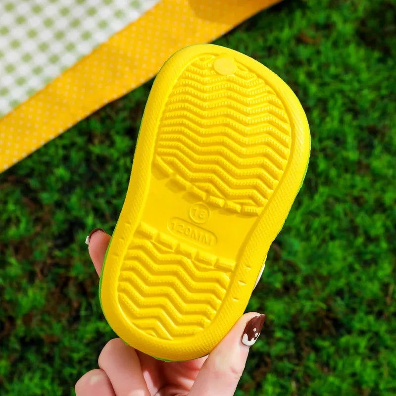 Summer Kids Sandals Hole Children's Shoes Slippers Soft Anti-Skid Cartoon DIY Design Hole Baby Shoes Sandy Beach For Boys Girls - Slobuy