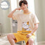 Summer Knitted Cotton Short Sleeved Men's Pajamas Sets Male Pajama Set Letter Pajama For Men Sleepwear Suit Homewear Size xXXXL - Slobuy