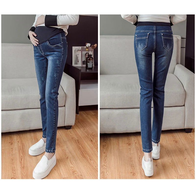 Summer Maternity Short Pregnant Denim Jean Mommy Clothing Pregnancy Jeans Maternity Clothes - Slobuy