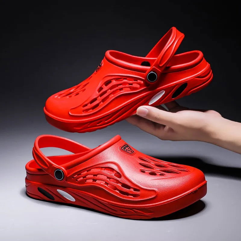 Summer Men Sandals Light EVA Men's Casual Shoes Hole Shoes Clogs Lovers Home Garden Outdoor Male Beach Flat Slippers Big Size 49 - Slobuy