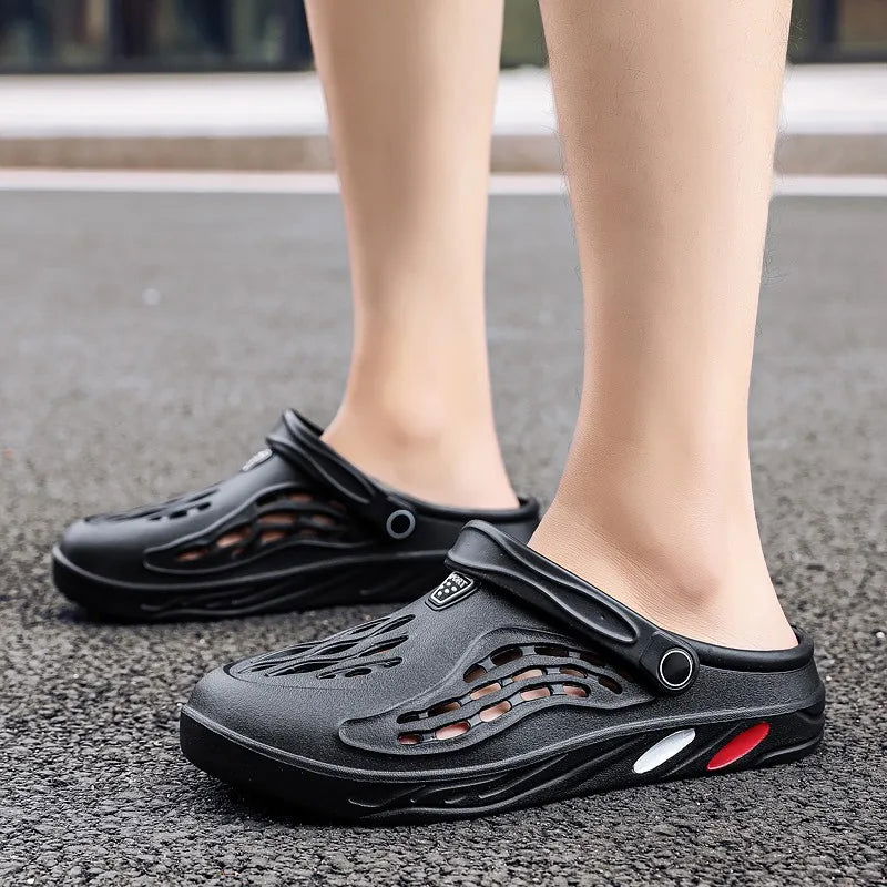 Summer Men Sandals Light EVA Men's Casual Shoes Hole Shoes Clogs Lovers Home Garden Outdoor Male Beach Flat Slippers Big Size 49 - Slobuy