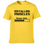 Summer New Tshirts Installing Muscles Please Wait Loading Bar Funny Print T Shirt Men Women  Cotton Short Sleeve Cool Tees #310 - Slobuy
