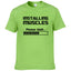 Summer New Tshirts Installing Muscles Please Wait Loading Bar Funny Print T Shirt Men Women  Cotton Short Sleeve Cool Tees #310 - Slobuy