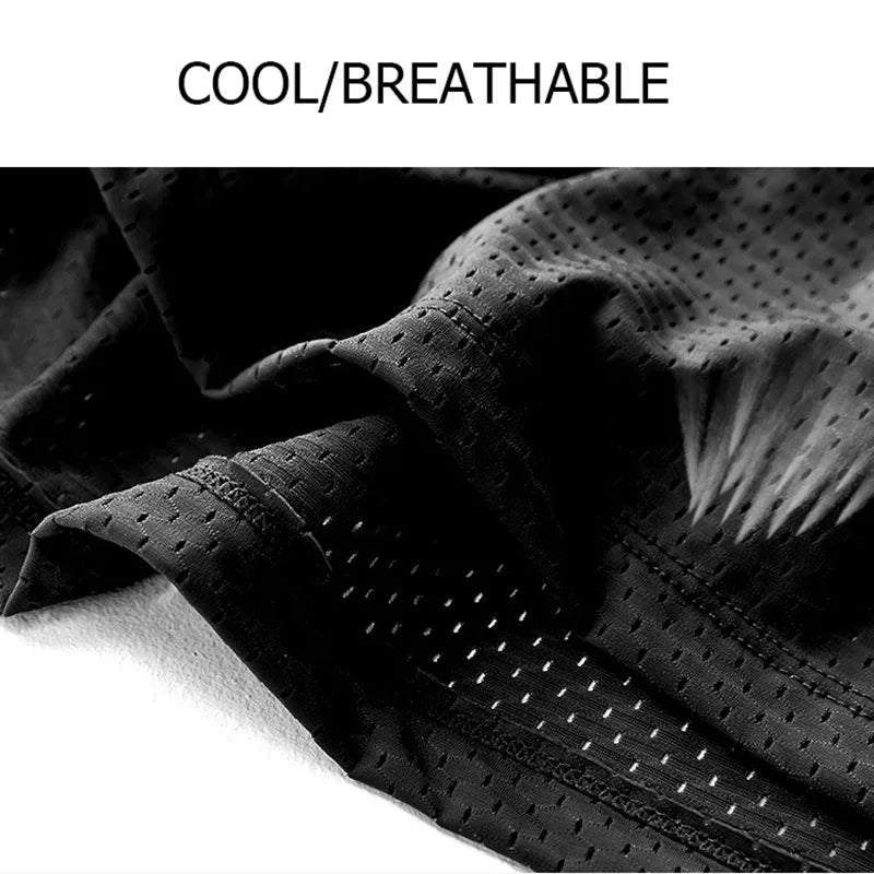 Summer Quick-Drying Thin Breathable Ice Silk Vest Men Tops Sport T Shirts Sleeveless Mesh Hole Tank Tops Gym Clothing Outer Wear - Slobuy