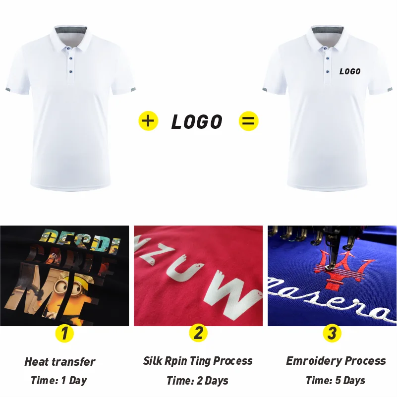 Summer Quick-drying Polo Shirt Custom Print Logo Golf Jerseys Individual Group Personalized Custom Embroidery LOGO Polo Tees Top - Slobuy