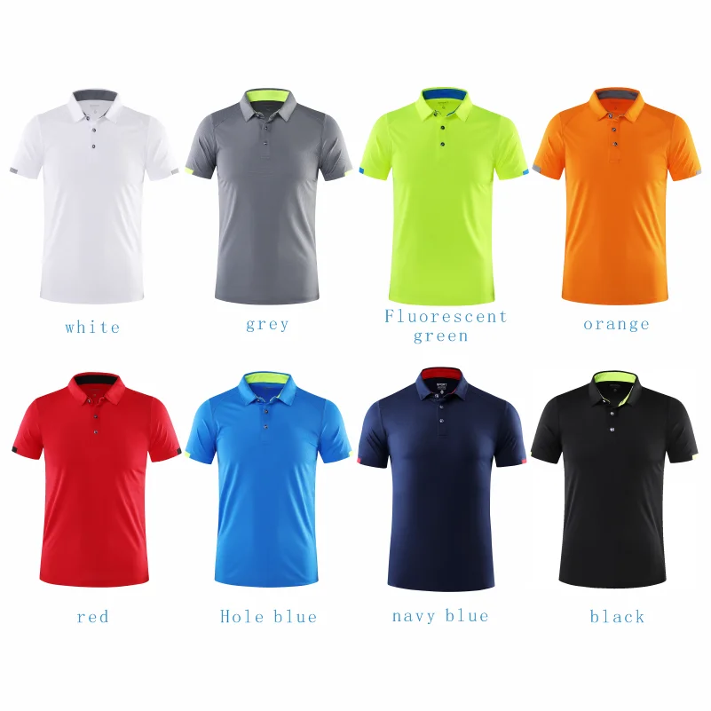 Summer Quick Drying Short Sleeved Polo Shirt Golf Jersey Company Group Breathable Fitness Lapel Sports Sleeved 8-Color Large Top - Slobuy