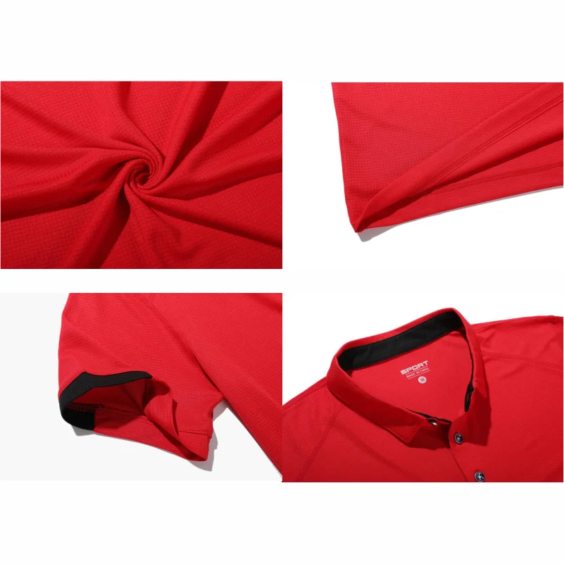 Summer Quick Drying Short Sleeved Polo Shirt Golf Jersey Company Group Breathable Fitness Lapel Sports Sleeved 8-Color Large Top - Slobuy