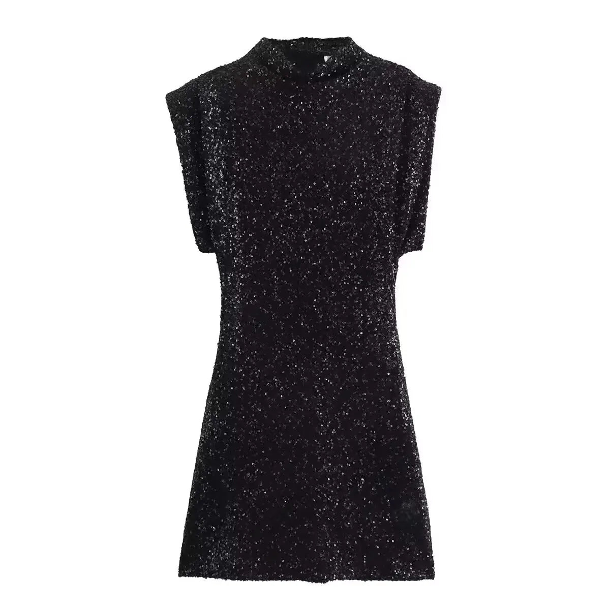 Summer Sequins Sliver Sparkling Patchwork Mini Dress Women 2024 O-neck Sleeveless Bodycon Dresses Lady Partywear Club Vestido - Slobuy