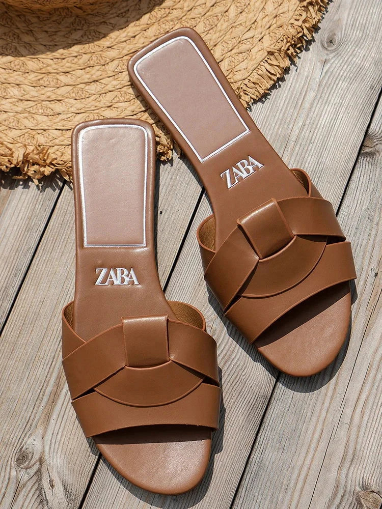 Summer Slippers Women Flat Luxury Outdoor Beach Flip Flops Female Sandals Trend Brand Design Slides Shoes Woman 2024 Big Size 42 - Slobuy