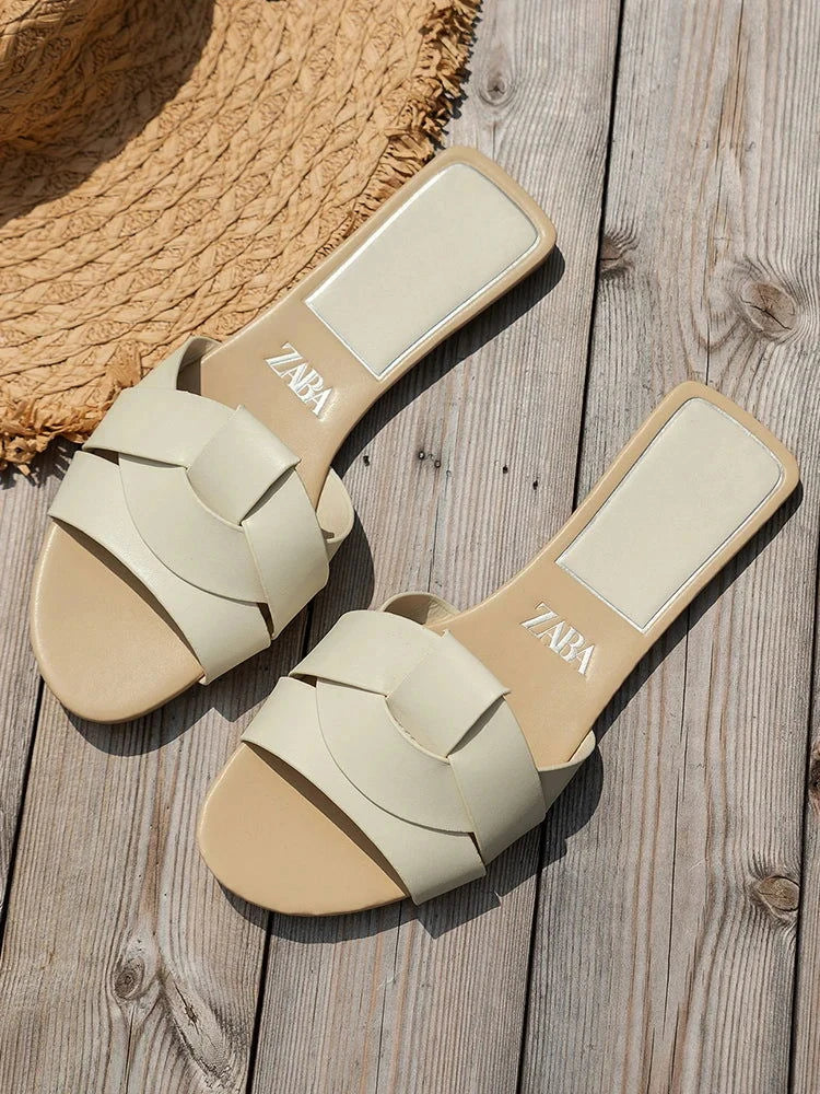 Summer Slippers Women Flat Luxury Outdoor Beach Flip Flops Female Sandals Trend Brand Design Slides Shoes Woman 2024 Big Size 42 - Slobuy
