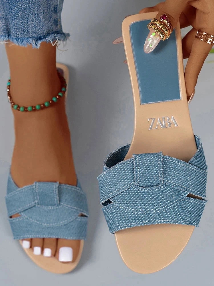 Summer Slippers Women Flat Luxury Outdoor Beach Flip Flops Female Sandals Trend Brand Design Slides Shoes Woman 2024 Big Size 42 - Slobuy