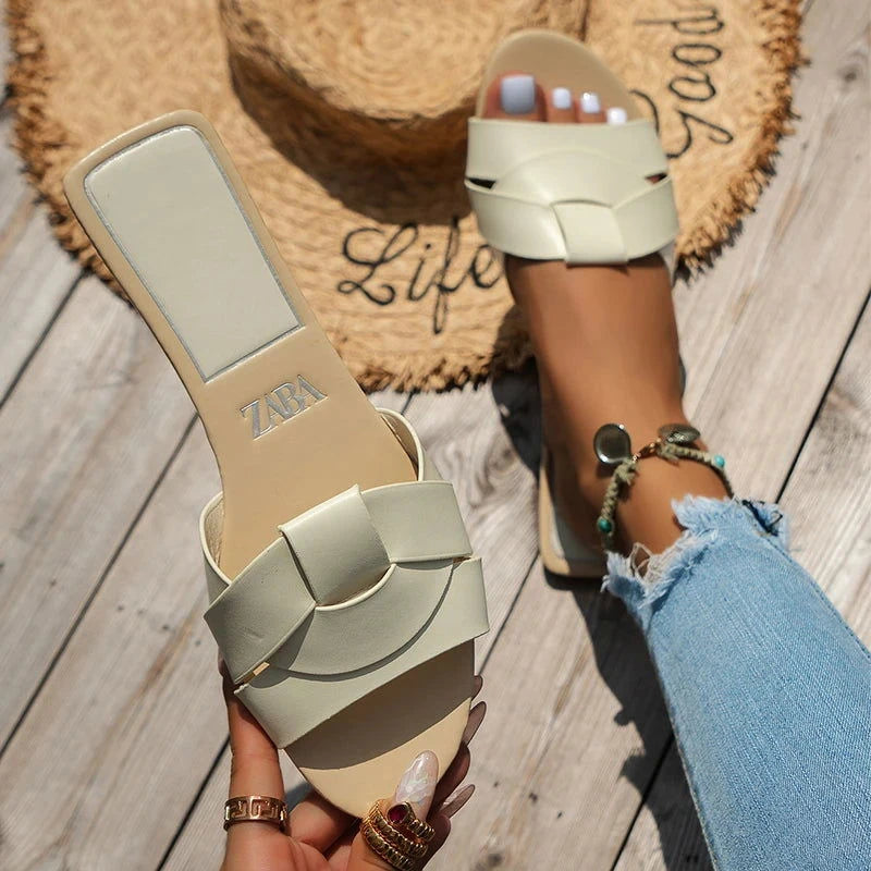 Summer Slippers Women Flat Luxury Outdoor Beach Flip Flops Female Sandals Trend Brand Design Slides Shoes Woman 2024 Big Size 42 - Slobuy