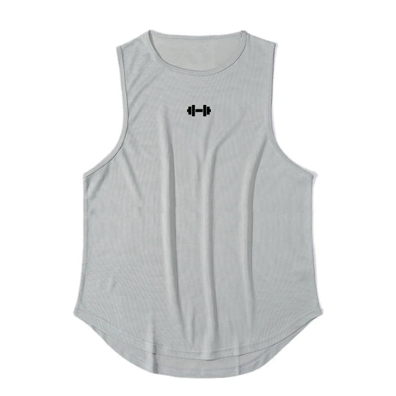 Summer Tank Top Mens Gym Fitness Training Clothing Quick Dry Silm Fit Bodybuilding Sleeveless Shirts Men Fashion Basketball Vest - Slobuy