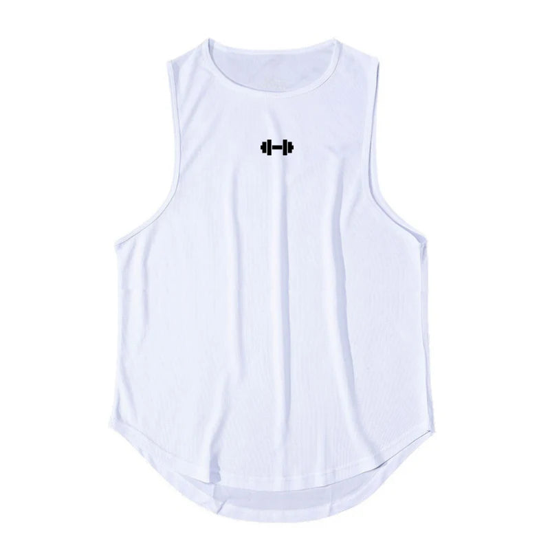 Summer Tank Top Mens Gym Fitness Training Clothing Quick Dry Silm Fit Bodybuilding Sleeveless Shirts Men Fashion Basketball Vest - Slobuy