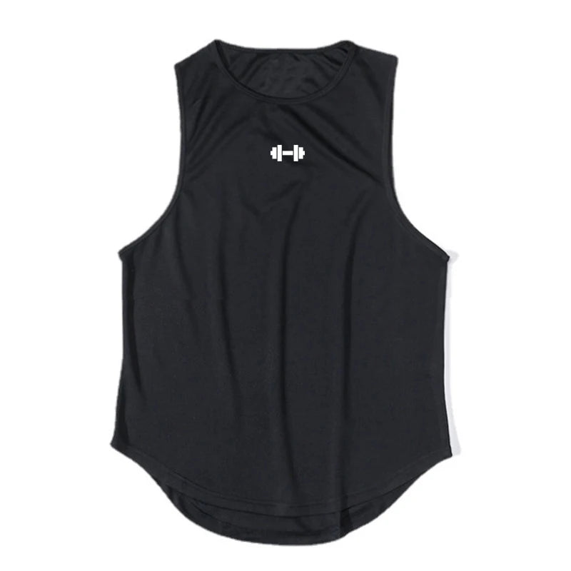 Summer Tank Top Mens Gym Fitness Training Clothing Quick Dry Silm Fit Bodybuilding Sleeveless Shirts Men Fashion Basketball Vest - Slobuy