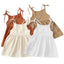 Summer Toddler Girl Dress Solid Cotton Sleeveless Children Dress Kids Sundress Slip Dress Fashion Girls Clothing - Slobuy