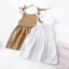 Summer Toddler Girl Dress Solid Cotton Sleeveless Children Dress Kids Sundress Slip Dress Fashion Girls Clothing - Slobuy