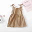 Summer Toddler Girl Dress Solid Cotton Sleeveless Children Dress Kids Sundress Slip Dress Fashion Girls Clothing - Slobuy