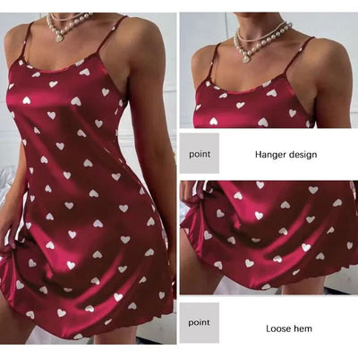 Summer Women Fashion Lace Sexy Sleeveless U-Neck Spaghetti Strap Lingerie Sain Sleepwear Comfortable Nightwear Home Clothes - Slobuy