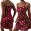 Summer Women Fashion Lace Sexy Sleeveless U-Neck Spaghetti Strap Lingerie Sain Sleepwear Comfortable Nightwear Home Clothes - Slobuy