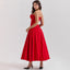 Suninheart Summer Formal Occasion Strapless Dress Sexy Elegant Fit and Flare Birthday Party Dresses Red Women's Clothing - Slobuy