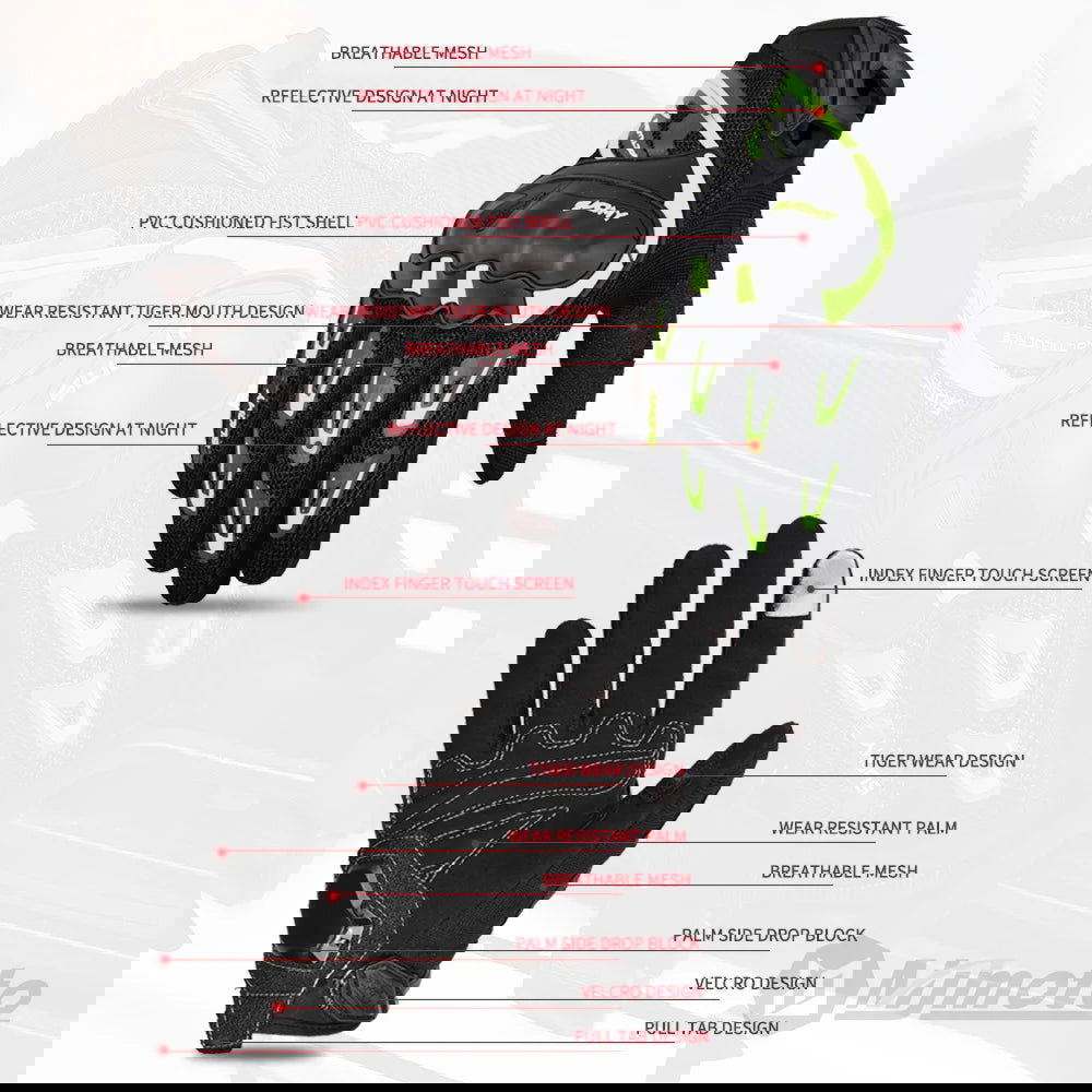 Suomy Motorcycle Gloves Summer Mesh Breathable Moto Gloves Men Women Touch Screen Motocross Gloves Touch Screen Cycling Gloves - Slobuy