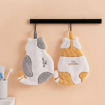 Super Absorbent Cute Cat Hand Towel Household Microfiber Kitchen Towel High-efficiency Tableware Cleaning Towel Kitchen Tools - Slobuy