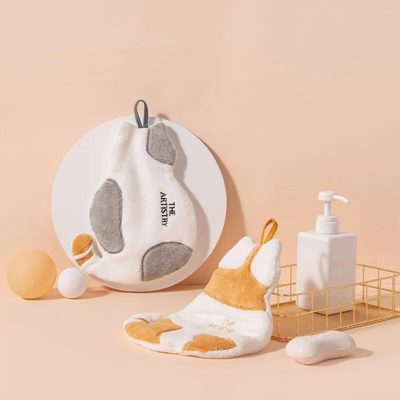 Super Absorbent Cute Cat Hand Towel Household Microfiber Kitchen Towel High-efficiency Tableware Cleaning Towel Kitchen Tools - Slobuy