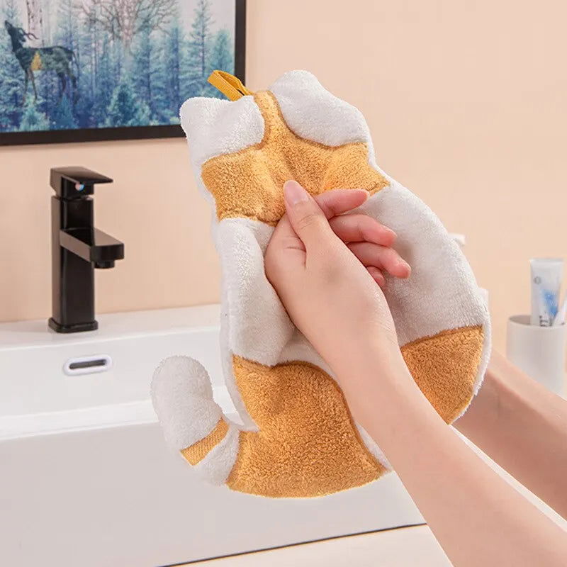 Super Absorbent Cute Cat Hand Towel Household Microfiber Kitchen Towel High-efficiency Tableware Cleaning Towel Kitchen Tools - Slobuy