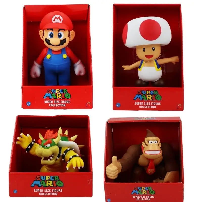Super Mario Bros Toys Mario Luigi Yoshi Peach Bowser Donkey Kong Anime Figures Action Collection Toys Model Dolls for Kids Gifts - Slobuy