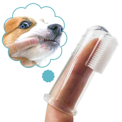 Super Soft Pet Finger Toothbrush Teddy Dog Brush Bad Breath Tartar Teeth Care Tool Dog Cat Cleaning Silicagel Pet Supplies - Slobuy