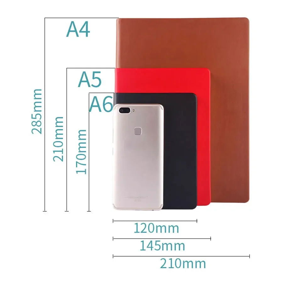 Super Thick Notebooks Agenda Planner 660 pages Blank inner PU Leather Soft Cover Sketchbook Journal Diary notebook Stationery - Slobuy