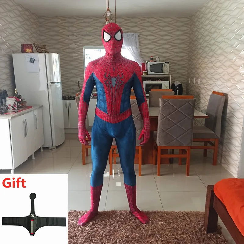 Superhero Spandex Costume Cosplay 3D Zentai Full Bodysuit Halloween Adult 3D Style Rubies Men's Cosplay Costume - Slobuy