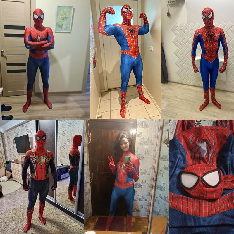 Superhero Spandex Costume Cosplay 3D Zentai Full Bodysuit Halloween Adult 3D Style Rubies Men's Cosplay Costume - Slobuy