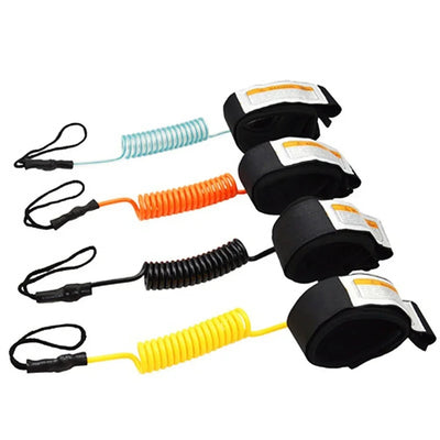 Surf Sup 4 Feet Ankle Leash Surfing Elastic Coiled Stand UP Paddle Board Leg Rope Surfboard Ankle Leash - Slobuy