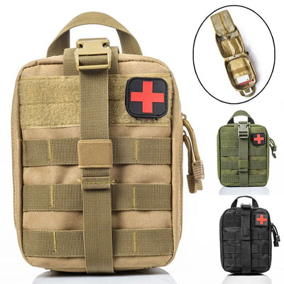 Survival First-aid Kit Container Travel Oxford Waterproof Tactical Waist Pack Outdoor Climbing Camping Equipment Safe Bag - Slobuy