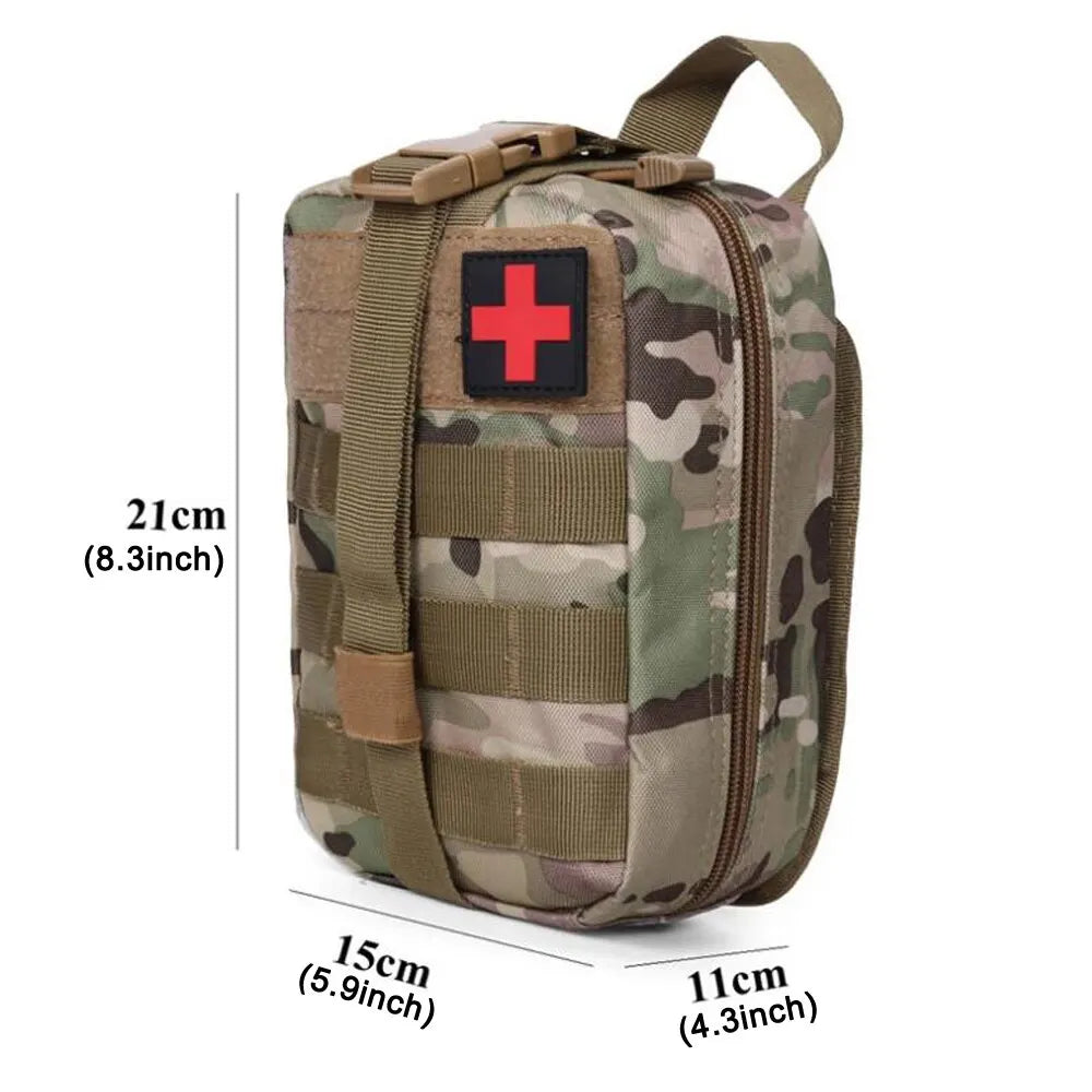 Survival First-aid Kit Container Travel Oxford Waterproof Tactical Waist Pack Outdoor Climbing Camping Equipment Safe Bag - Slobuy