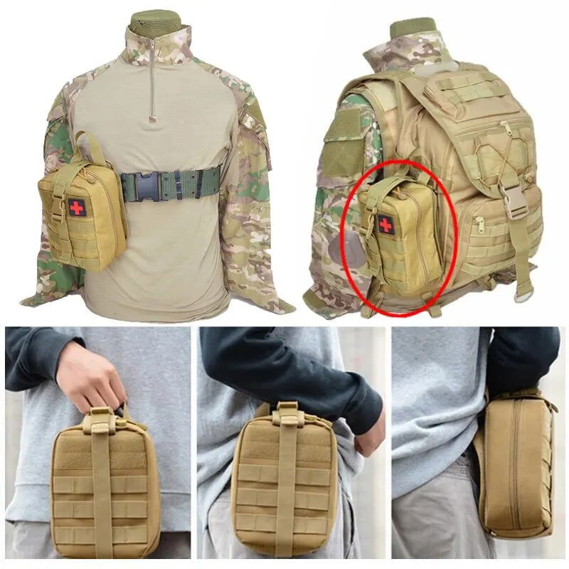 Survival First-aid Kit Container Travel Oxford Waterproof Tactical Waist Pack Outdoor Climbing Camping Equipment Safe Bag - Slobuy