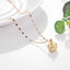 Sweet Zircon Crystal Pendant Necklace For Women Korean Fashion Stainless Steel Clavicle Chain Jewelry Female Wedding Accessories - Slobuy