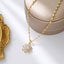 Sweet Zircon Crystal Pendant Necklace For Women Korean Fashion Stainless Steel Clavicle Chain Jewelry Female Wedding Accessories - Slobuy