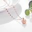 Sweet Zircon Crystal Pendant Necklace For Women Korean Fashion Stainless Steel Clavicle Chain Jewelry Female Wedding Accessories - Slobuy