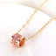 Sweet Zircon Crystal Pendant Necklace For Women Korean Fashion Stainless Steel Clavicle Chain Jewelry Female Wedding Accessories - Slobuy