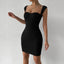 Sweetheart Neck Bodycon Dress, Party Wear Solid Sleeveless Dress, Women's Clothing - Slobuy