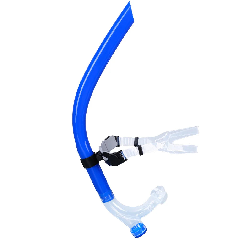 Swim Training Snorkel Center-Mount Front ComfortableMounted Silicone Mouthpiece Junior Swimmers Equipment For Adult Youth Kid - Slobuy