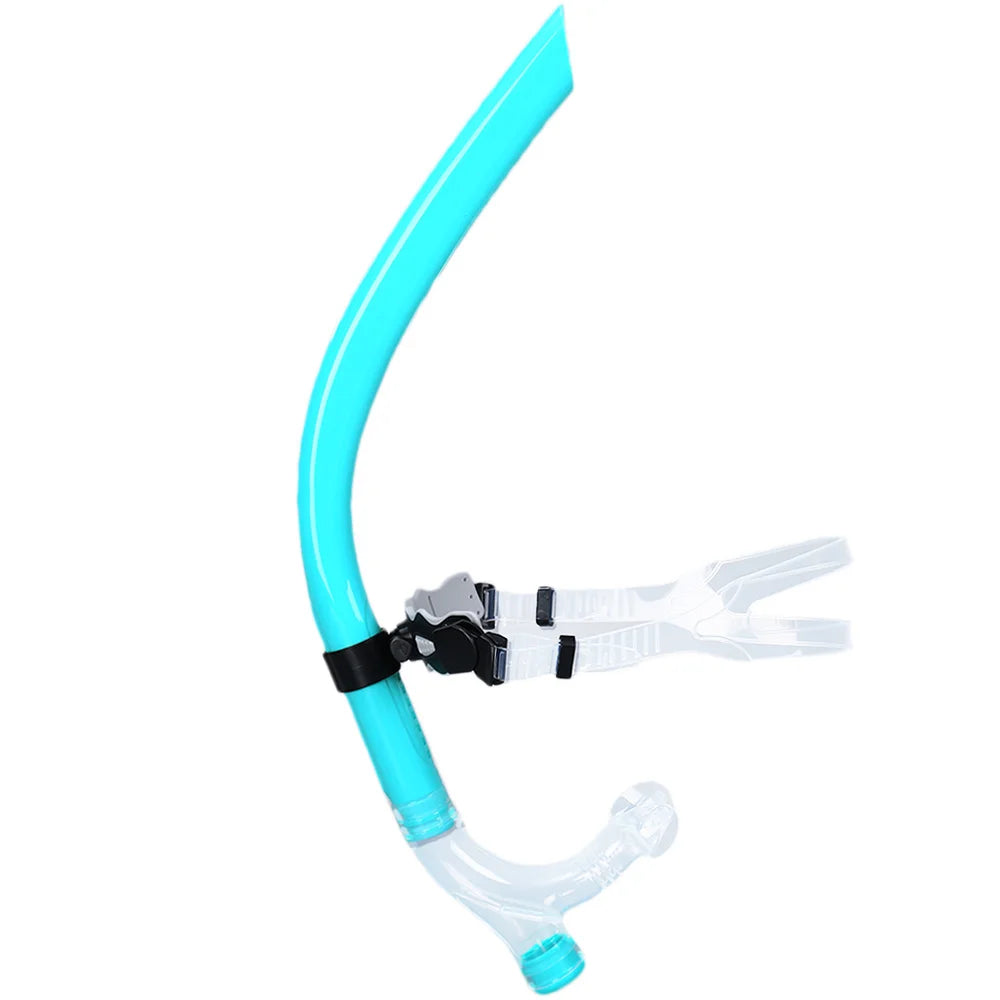 Swim Training Snorkel Center-Mount Front ComfortableMounted Silicone Mouthpiece Junior Swimmers Equipment For Adult Youth Kid - Slobuy