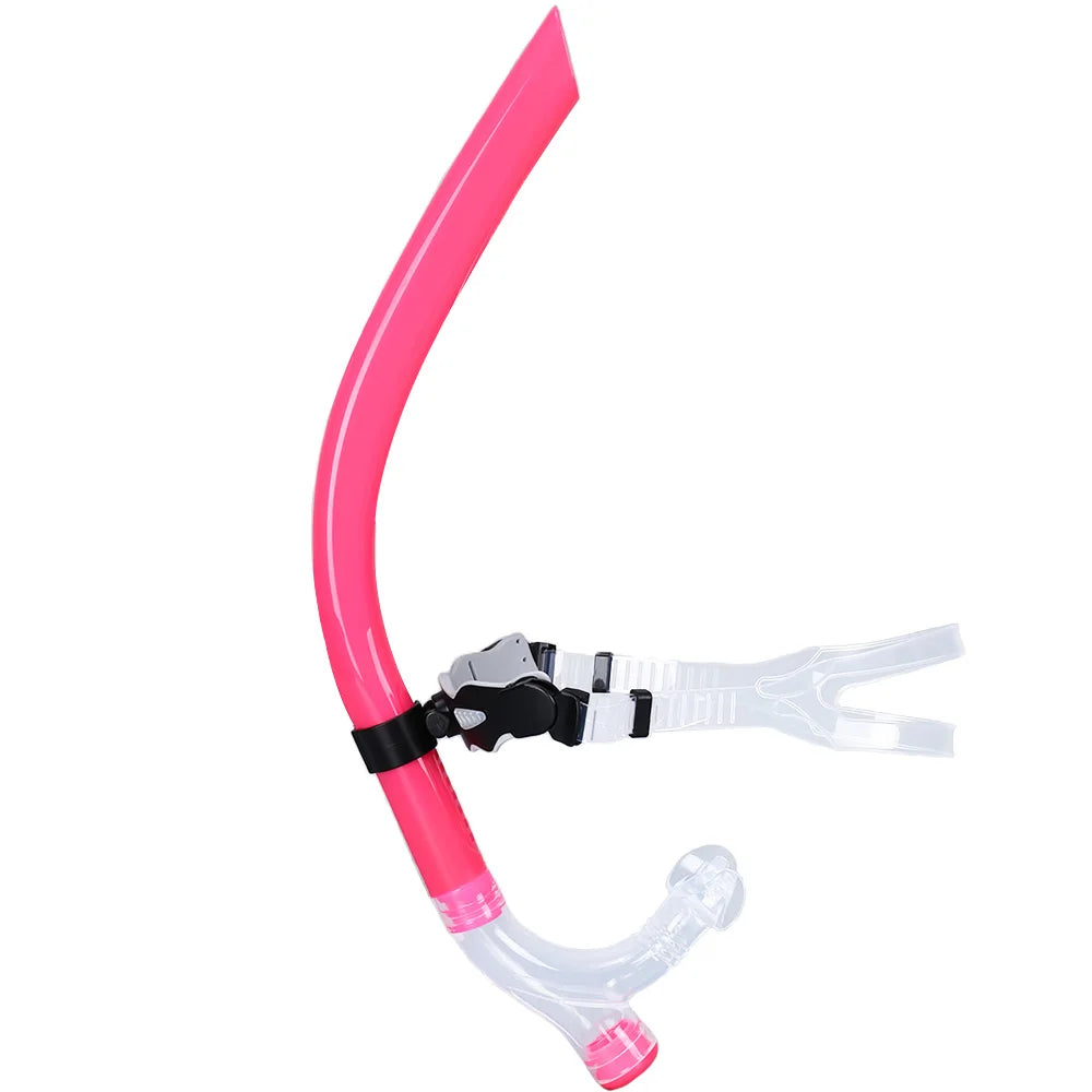 Swim Training Snorkel Center-Mount Front ComfortableMounted Silicone Mouthpiece Junior Swimmers Equipment For Adult Youth Kid - Slobuy