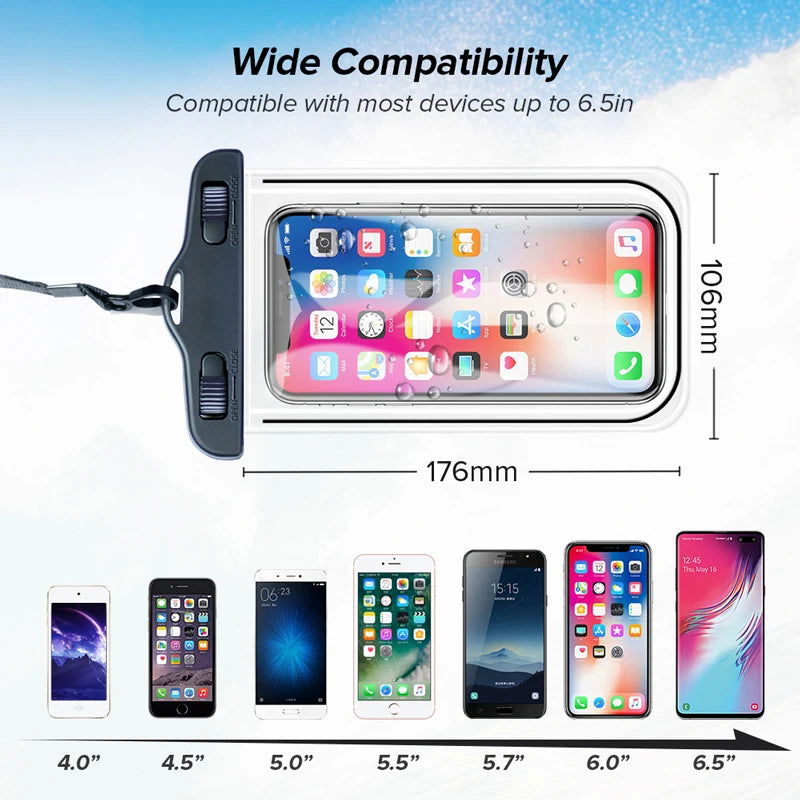 Swimming Bags Waterproof Phone Case Water proof Bag Mobile Phone Pouch PV Cover for iPhone 12 Pro Xs Max XR X 8 7 Galaxy S10 - Slobuy