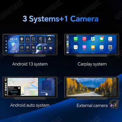 T30 10.26 AI Screen Dash Cam Android 13 System Carplay Android AUTO 5G WIFI GPS Navigation Rearview Mirror Camera Video Recorder - Slobuy